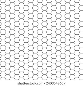 patrón de abeja, azulejos hexagonales en blanco y negro, fondo de textura repetible sin fisuras