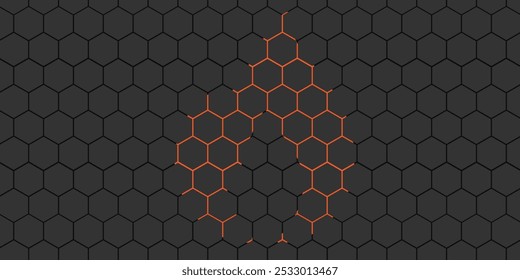 Honeycomb pattern with fire flame effect for different designer