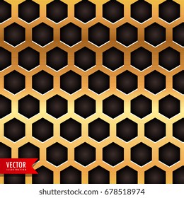 honeycomb pattern in golden color