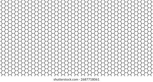 Honeycomb pattern with hexagon mesh. honeycomb seamless pattern, Hexagon Grid tech pattern. vector illustration. eps10