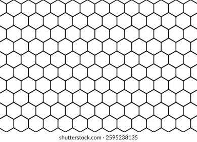 Honeycomb pattern with hexagon mesh. Texture bee comb grid. Flat vector illustration isolated on white background.