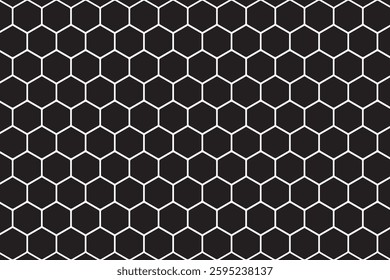 Honeycomb pattern with hexagon mesh. Texture bee comb grid. Flat vector illustration isolated on white background.