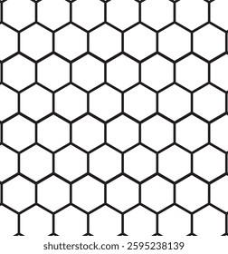 Honeycomb pattern with hexagon mesh. Texture bee comb grid. Flat vector illustration isolated on white background.