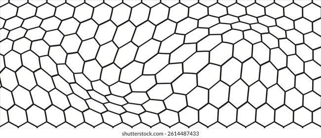 Honeycomb pattern with hexagon mesh. Texture bee comb grid. Flat vector illustration isolated on white background.