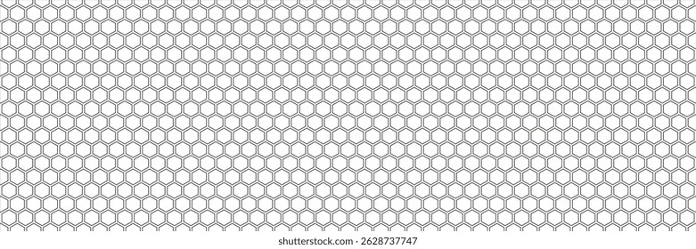Padrão de favo de mel com malha de hexágono. Grade de pente de abelha de textura. Ilustração de vetor plano isolada em fundo branco.