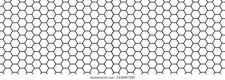 Honeycomb pattern with hexagon mesh. Texture bee comb grid. Flat vector illustration isolated on white background.