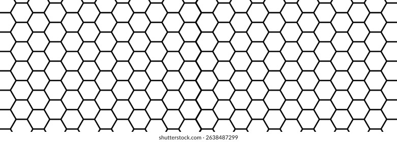 Honeycomb pattern with hexagon mesh. Texture bee comb grid. Flat vector illustration isolated on white background.