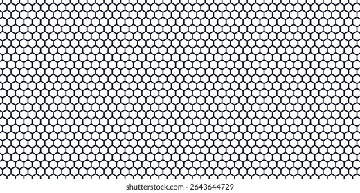 Padrão de favo de mel com malha de hexágono. Grade de pente de abelha de textura. Ilustração de vetor plano