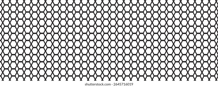 Padrão de favo de mel com malha de hexágono. Grade de pente de abelha de textura. Ilustração de vetor plano isolada no plano de fundo branco