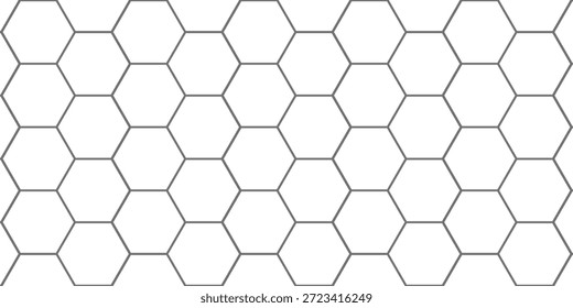 Padrão de favo de mel com malha de hexágono. Grade de pente de abelha de textura. Ilustração de vetor plana isolada sobre fundo branco. ilustração de vetor