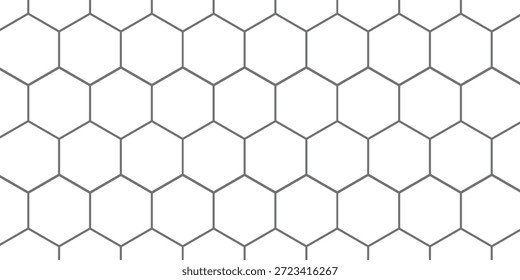 Padrão de favo de mel com malha de hexágono. Grade de pente de abelha de textura. Ilustração de vetor plana isolada sobre fundo branco. ilustração de vetor