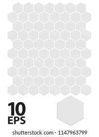 Honeycomb pattern. Honey comb hexagon vector pattern.