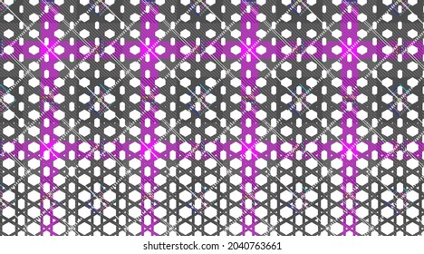 Honeycomb Pattern of Plaid Checkered Fabric backgrond.EPS 10 Vector high solution illustration background.