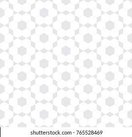 Honeycomb pattern. Seamless flower polygon texture. white background.
