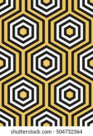 Honeycomb pattern. Seamless hexagons texture. Vector art.