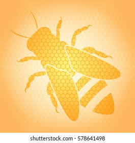 Honeycomb pattern, vector background