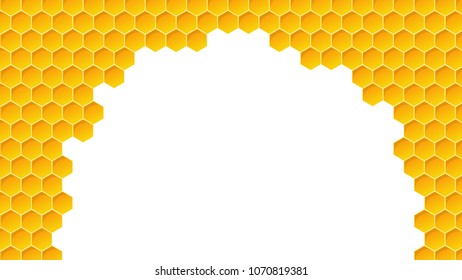 Honeycomb pattern vector. free space for text. wallpaper. background.