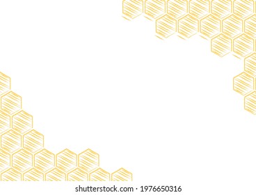 Honeycomb pattern vector. free space for text. wallpaper. background.