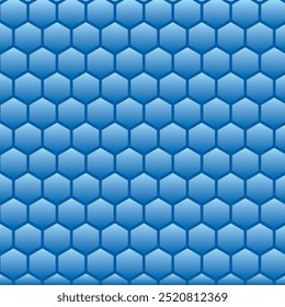 Honeycomb pattern vector illustration. Colorful blue color hexagon honey comb pattern. Blue geometric trendy hexagons pattern design. Futuristic technology sci-fi design texture.