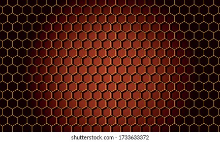 Patrón de abeja, Ilustración vectorial con polígono