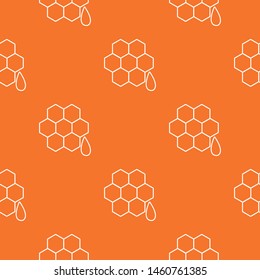 Honeycomb pattern vector orange for any web design best