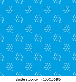 Honeycomb pattern vector seamless blue repeat for any use