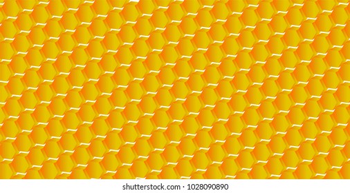Honeycomb pattern.Yellow graphic.Vector art.