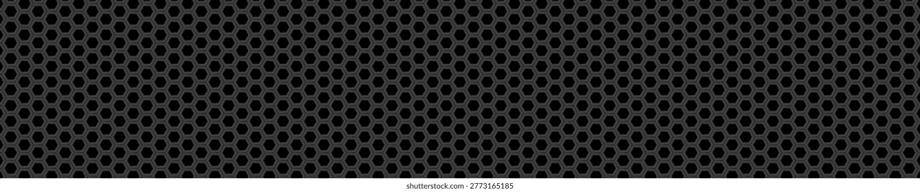 Honeycomb perforated grille pattern, modern, black gray.
