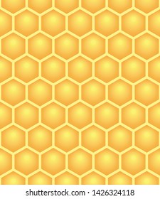 Honeycomb realistic grid seamless pattern design. Honeycomb hexagon colorfull vector pattern.