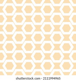 Honeycomb seamless geometric pattern on white background
