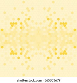 honeycomb with seamless honey background vector illustration