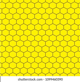 Honeycomb seamless model. Hexagon vector drawing background