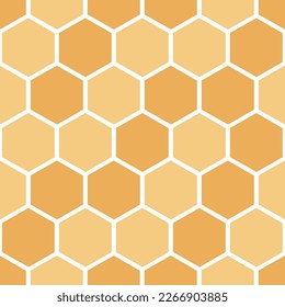 Honeycomb seamless pattern. beehive background. Hive cells. Geometric hexagon shape. Bee honey backdrop. Vector illustration