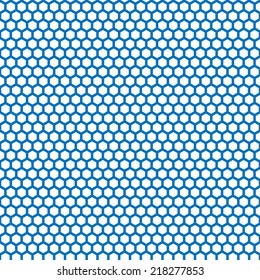 Honeycomb seamless pattern in blue color. Vector illustration