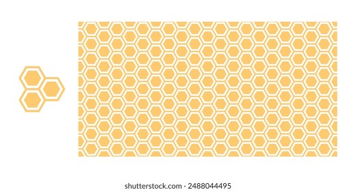 honeycomb seamless pattern flat design hexagonal isolated white background