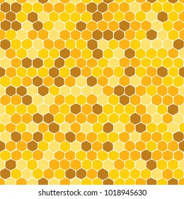 Honeycomb. Seamless  pattern. Hand-drawn vector illustration. Nature abstract background