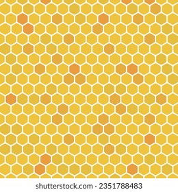 Honeycomb seamless pattern, hexagon geometric illustration vector art design.