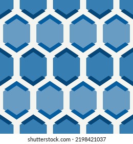 Patrón sin fisuras de Honeycomb. Baldosas de mosaico hexagonal adornado. Impresión de superficie étnica. Fondo de figuras geométricas repetidas. Papel de pared ornamental. Papel digital de diseño geológico moderno.