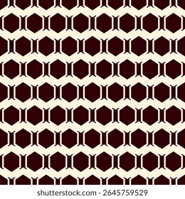 Patrón sin fisuras de nido de abeja. Adorno de azulejos de mosaico hexagonal. Impresión de superficie étnica. Fondo de figuras geométricas repetidas. Fondo de pantalla ornamental. Papel digital de diseño geo moderno.