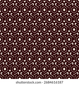 Patrón sin fisuras de nido de abeja. Adorno de azulejos de mosaico hexagonal. Impresión de superficie étnica. Fondo de figuras geométricas repetidas. Fondo de pantalla ornamental. Papel digital de diseño geo moderno.