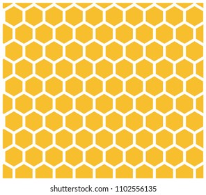 Honeycomb seamless pattern. Hexagon vector drawing background