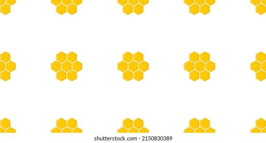 Honigwabenmuster nahtlos. Wabenkamm-Bienenstöcke nahtloses Hintergrundmuster. Bienenhexagon-Textur. Stock-Vektorgrafik. EPS10