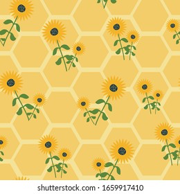Honeycomb seamless pattern. Perfect for wallpaper, scrapbooking and fabric.