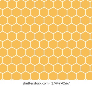 Honeycomb seamless pattern. Vector illustration of geometric hexagons background