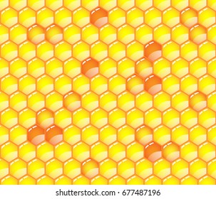 Honeycomb seamless vector background