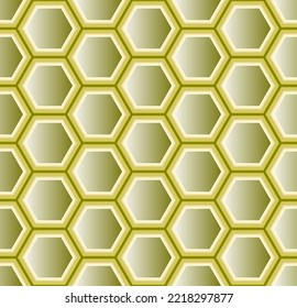 Honeycomb - seamless vector pattern of three-dimensional hexagons
