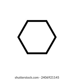 Honeycomb Shape, Beehive or Bee House Form, Hexagonal, can use for Frame, Emblem, Logo Gram, Apps, Pictogram,  Decoration, Ornate, Tile, Mosaic,  Background, Website or Graphic Design Element. Vector 