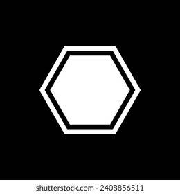 Honeycomb Shape, Beehive or Bee House Form, Hexagonal, can use for Frame, Emblem, Logo Gram, Apps, Pictogram,  Decoration, Ornate, Tile, Mosaic,  Background, Website or Graphic Design Element. Vector 