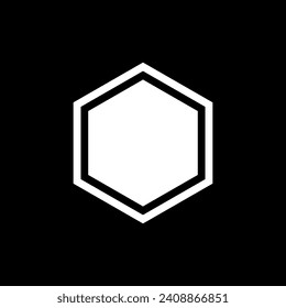 Honeycomb Shape, Beehive or Bee House Form, Hexagonal, can use for Frame, Emblem, Logo Gram, Apps, Pictogram,  Decoration, Ornate, Tile, Mosaic,  Background, Website or Graphic Design Element. Vector 