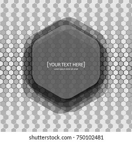 honeycomb shape elements, geometric background design. eps10 vector